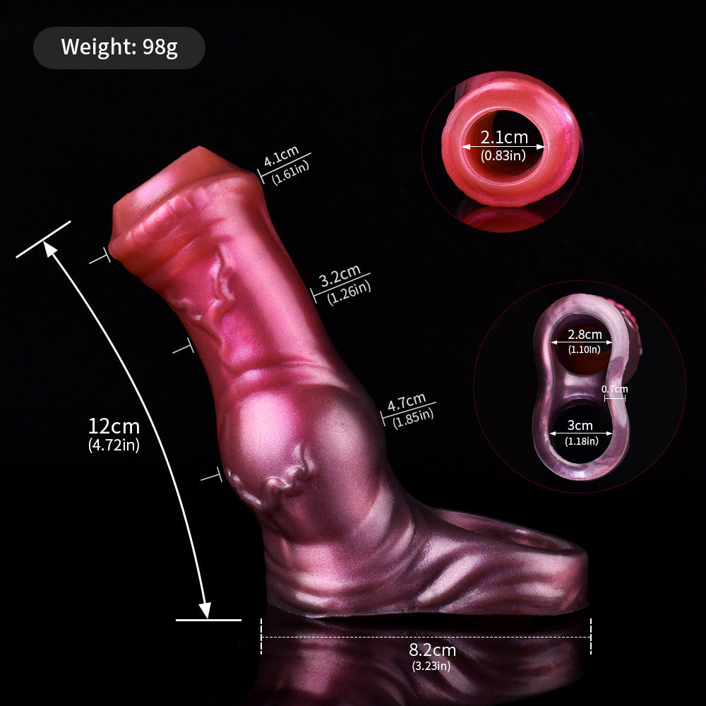 Hollow Penile Set For Men Wearing Ring Red Eye Color Extended Sperm Lock Set