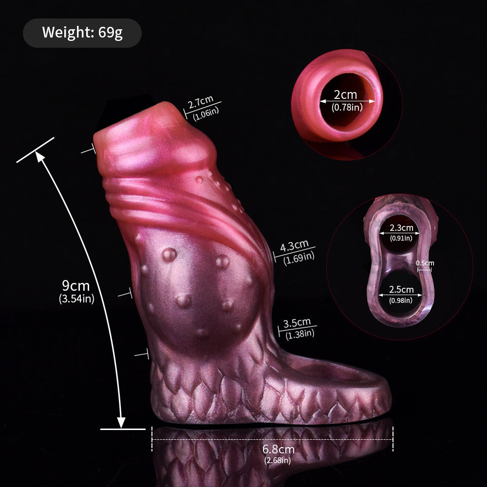 Hollow Penile Set For Men Wearing Ring Red Eye Color Extended Sperm Lock Set