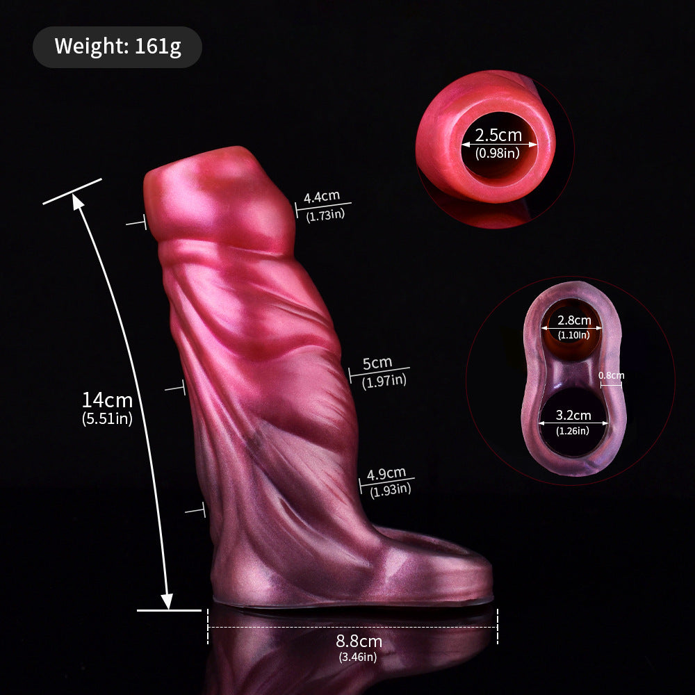 Hollow Penile Set For Men Wearing Ring Red Eye Color Extended Sperm Lock Set